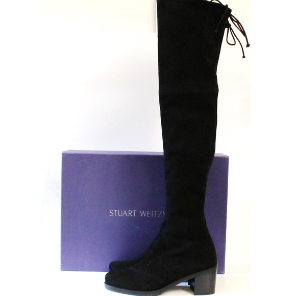 NEW Stuart Weitzman Elevated Suede Over Knee Boot - Picture 2 of 8